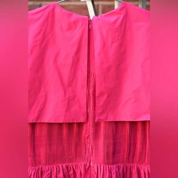 New Antonio Melani x Jennifer Sumko Rachel 4 Taffeta Capelet Barbie Pink Smock - Picture 8 of 15